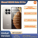 Global Version Xiaomi REDMI Note 15 Pro MTK Helio G200-Ultra 6.77" AMOLED display 200MP Camera 6500mAh 45W fast charging 120HZ