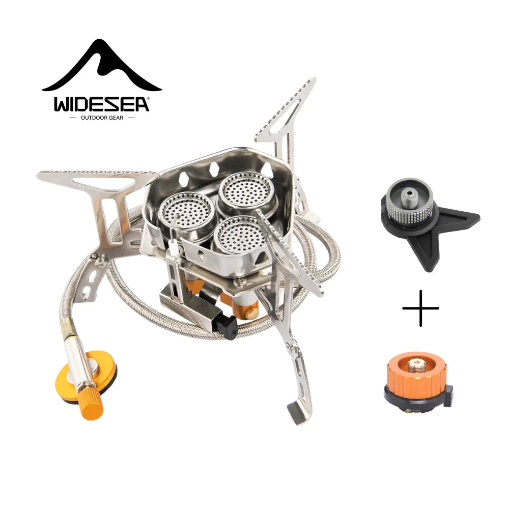 Widesea Camping Tourist Burner Big Power Gas Stove Cookware Portable Furnace Picnic Barbecue Tourism Supplies Outdoor Recreation Image principale du produit