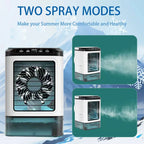 Compact Air Conditioner Fan Mini Evaporative Cooler with Ice Box & Large Water Tank USB Personal Cooler for Bedroom