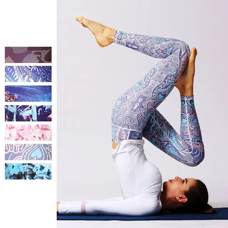 Cloud Hide Women Home Yoga Pants Fitness Gym Exercise Sports Leggings High Waist Sexy Long Print Tights Workout Running Trouser Image principale du produit