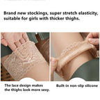 2026new Over Knee Thigh High Stockings Anti-slip Plus Size Black Oversized Fishnet Long Lace Socks for Women XXL Spring Summer
