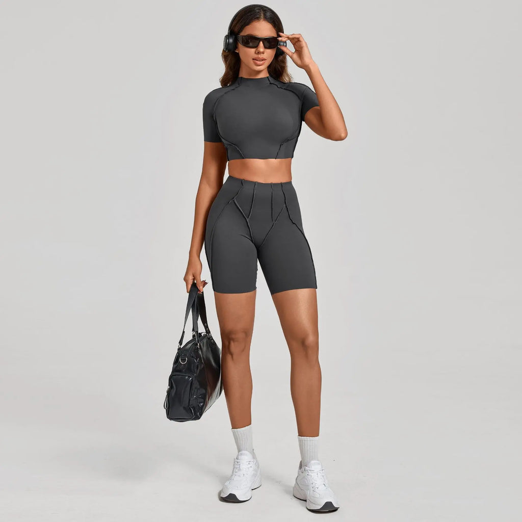 Seamless Yoga Sets Sports Fitness High Waist Hip-lifting Shapeing Trousers Backless Bra Suit Workout Gym Leggings Sets for Women