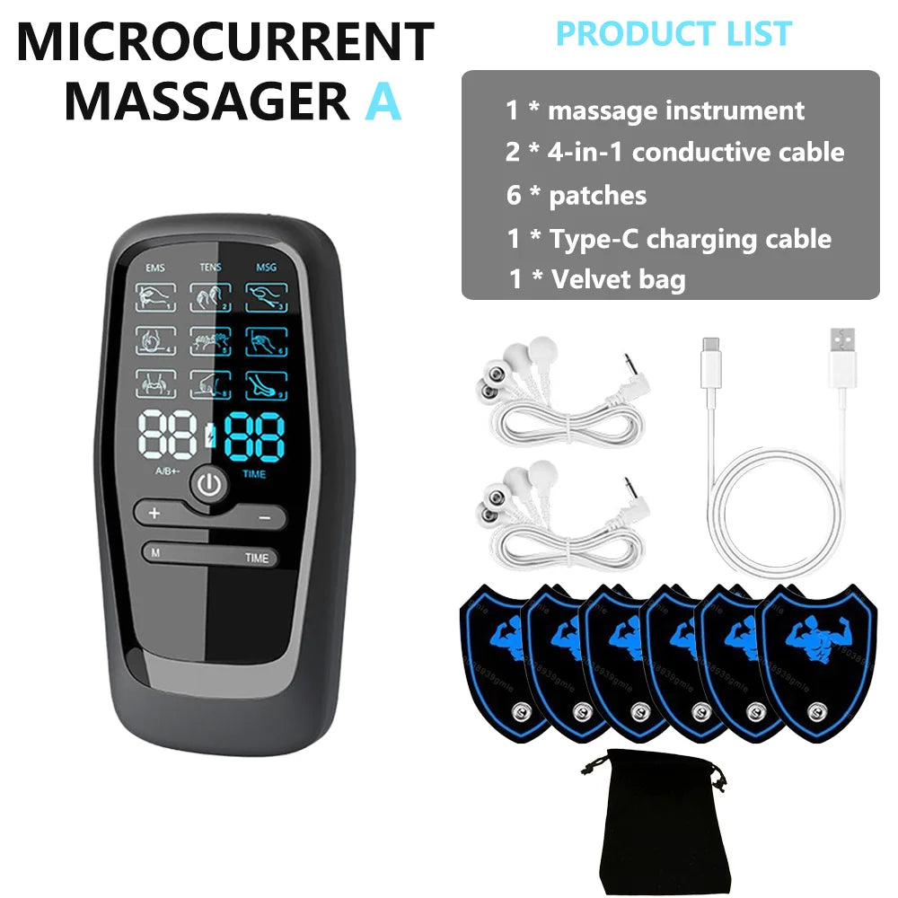 Ems Eletric Muscle Stimulator Therapy High-Frequency Tens Muscle Stimulator Physiotherapy Pulse Body Massager Slimming Machine