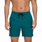 Escatch 2026 Summer Man Swimwear Solid Fashion Quick Dry Drawstring Elastic Waist Surfing Zipper Pocket Gym Beach Pants Shorts