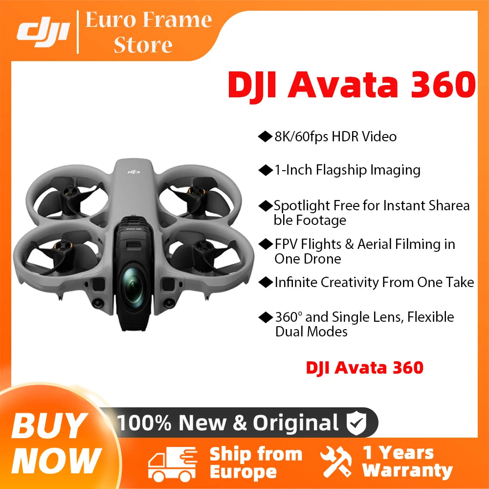 DJI Avata 360 360° Panoramic Drone 8K HDR Video 1-Inch Sensor Omnidirectional Obstacle Avoidance FPV RC Drone Avata 360