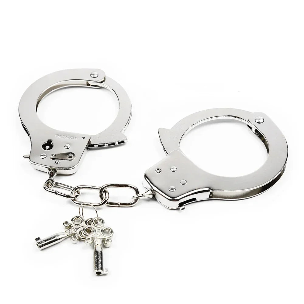 DUTRIEUX Stainless Steel Handcuffs BDSM Bondage Set Adjustable Metal Ankle Cuffs Chain Fetish Restraints Sex Toys For Couples Main image