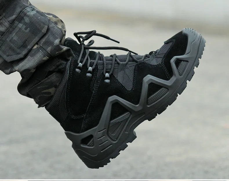 Men Casual Hunting Ankle Boots Outdoor Tactical Hiking Man Boot  Hunting Work Boots for Motorcycle Shoes Botas Militares
