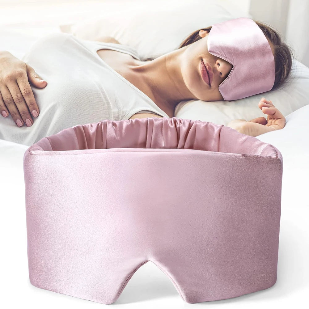 Mulberry Silk Blackout Sleeping Eye Mask Soft And Non-Intraocular Pressure Sleeping Mask Suitable For Side Sleep Adjustable