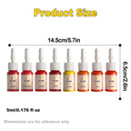 KVM 8 Colors 5ML Lip Tattoo Ink Microblading Inks Semi Permanent Makeup Pigment Tattoo Ink Body Art Lips Tint Tattoo Supplies