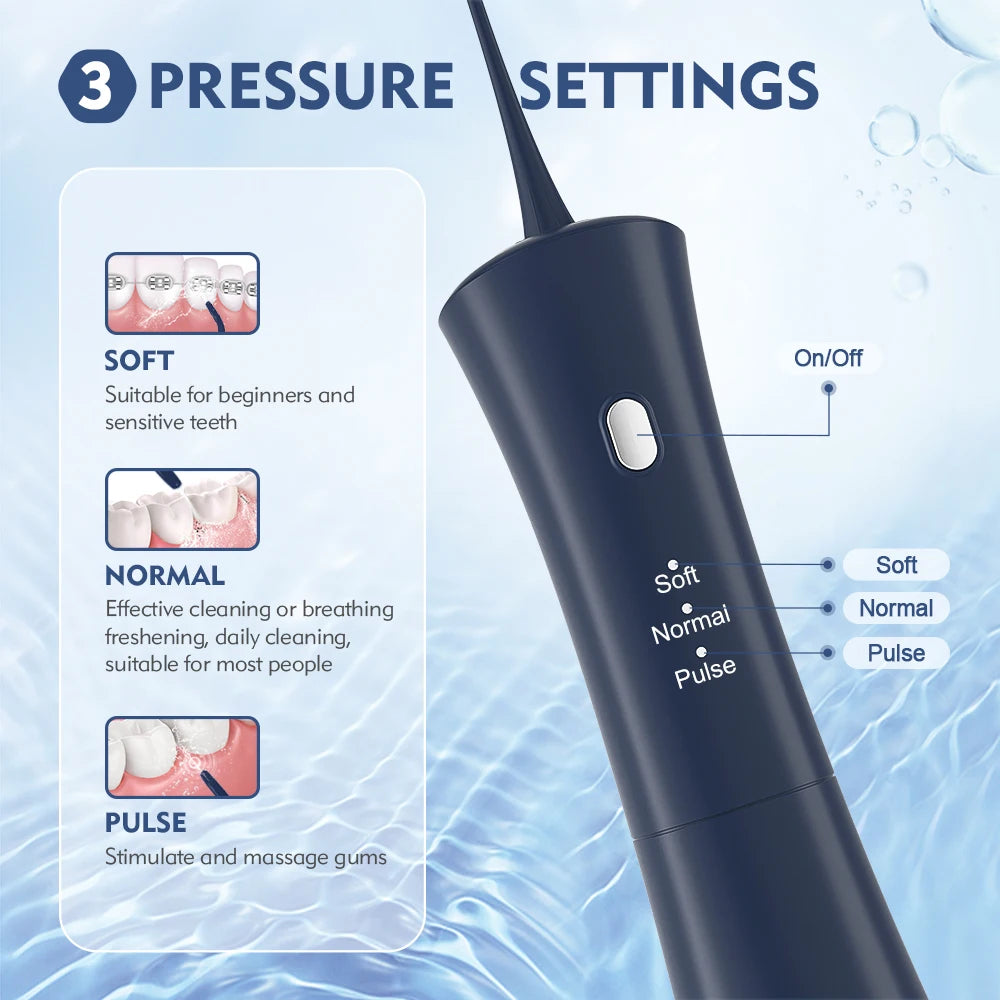 Sejoy Portable Electric Oral Irrigator Dental Water Flosser 6 Jets 3 Modes Rechargeable Smart Dental Water Jet Teeth Cleaner Secondary image