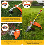 CONENTOOL 6in1 Petrol Brush Cutter 52cc 2 Stroke Gas Strimmer Multi-Functional Garden Grass Line Hedge Trimmer Tree Cutting Tool