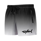 Shark Graphic Men's Board Shorts Summer Casual Beach Shorts with Mesh Liner Zipper Pockets Quick Dry Swim Trunks Bathing Suit
