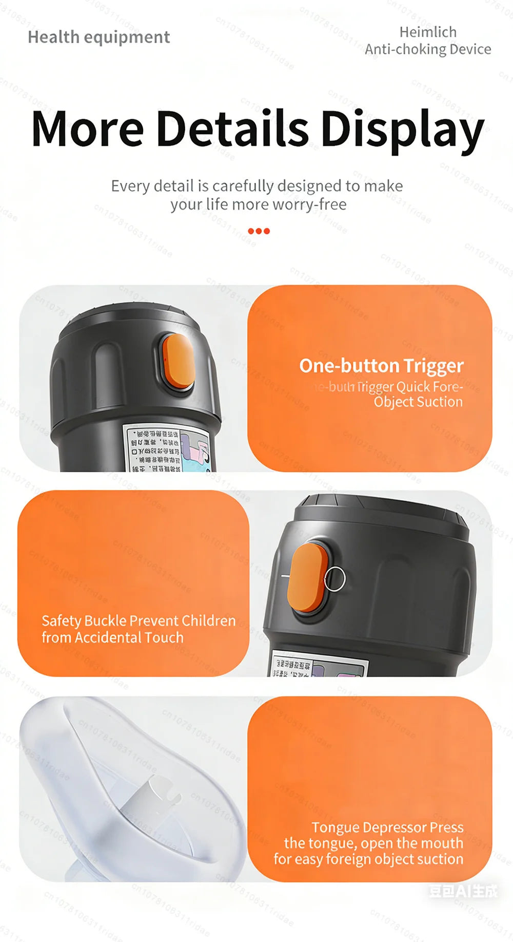 Automatic Choking Rescue Device First Aid Kit for Kids and Adults Anti Asfixia Device Emergency Sucker Tools rescue