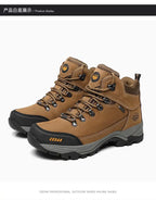 RAN Cow Leather Hiking Boots Men For men Outdoor Sport Walking Sneakers trekking Snow Shoes women Climbing Mountain Hunting boot