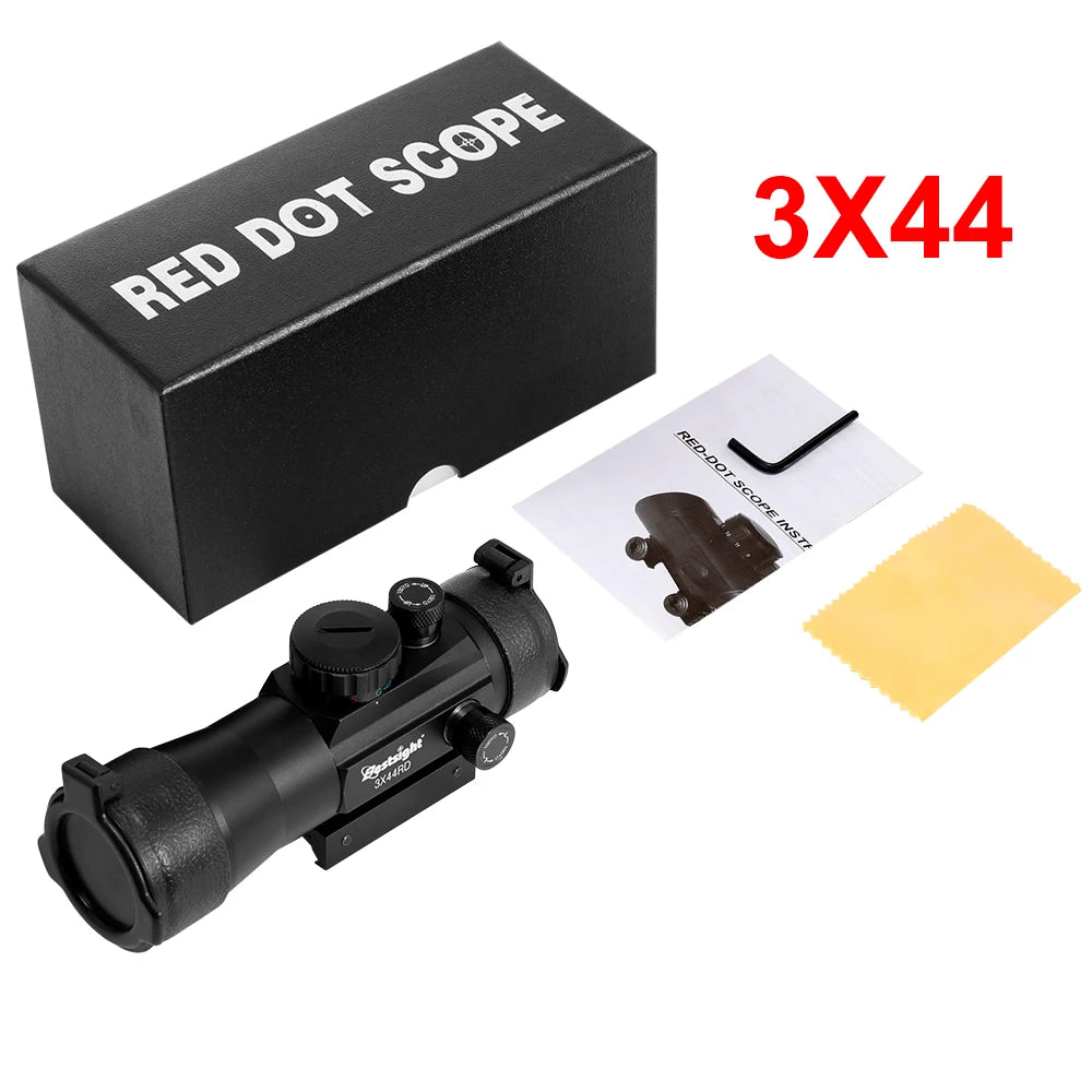 3X44 Green Red Dot Sight Scope 2X40 Red Dot 3X42 Tactical Optics Riflescope Fit 11/20mm Rail 1X40 Sight for Hunting