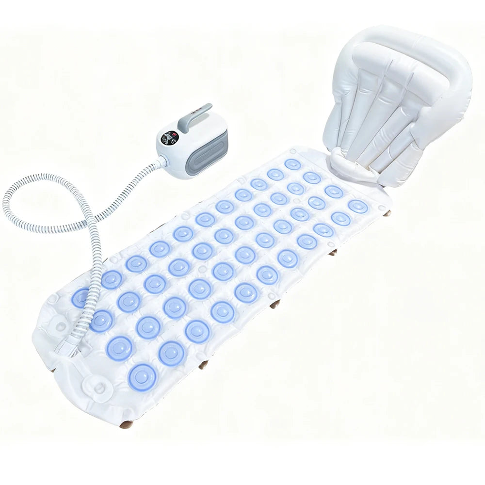 Spa Bubble Bath Massager Portable Bathtub Massage Pad With Anti-Slip Pad And Inflatable Pillow For Family Relaxation Bathroom