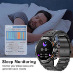 MEVADEN Steel 1.39 inch Men Luxury Smart Watch Bluetooth Call Sport Fitness Tracker Health Monitor Smartwatch for Male MD52