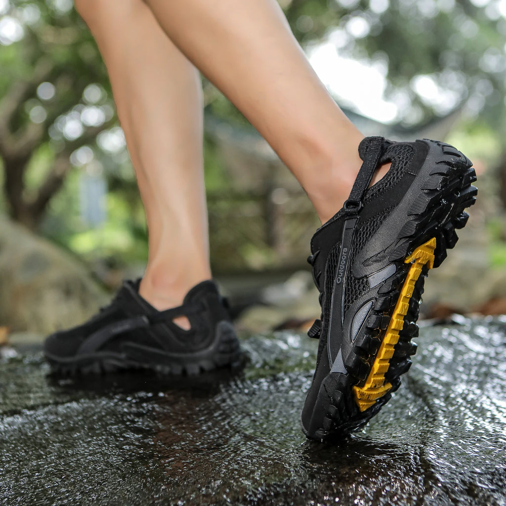 FANCYLEE Women's Hiking Shoes Breathable Mesh Trekking Sneakers Outdoor Lightweight Anti-Slip Mountain Climbing Shoes EU 36-42