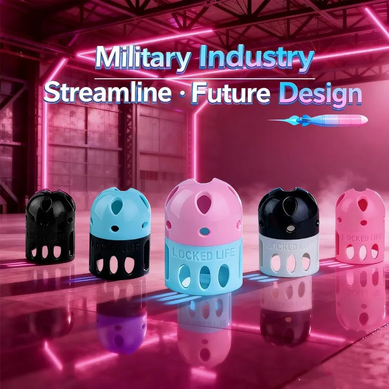 New Ringless Chastity Cage 5 Color Options Male Penis CB Lock Urethral Locking Device Sissy Device Breathable One-Piece Sex Toy