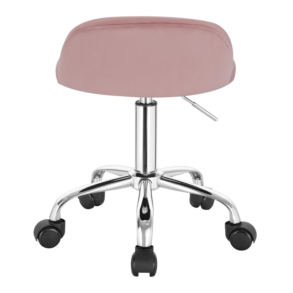 WOLTU Swivel Office Stool with Wheels Height Adjustable Computer Chair With Low Backrest Work  Roller Rocker Dressing Stool