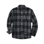 Euro Size Plaid Shirt Flannel Black Checkered Shirt Men Shirts Long Sleeve Button Down Chemise Homme Male Check Shirts