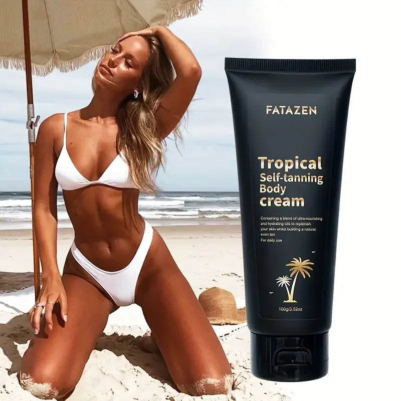 Instant Dark Tanning Lotion - Natural Self-tanner, bringing the body a stripe-free medium dark gradient tan