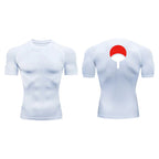 Graphic Compression Shirts for Men Athletic Quick Dry Rash Guard Stretchy Baselayers Undershirts Gym Workout Running Tshirt Tops