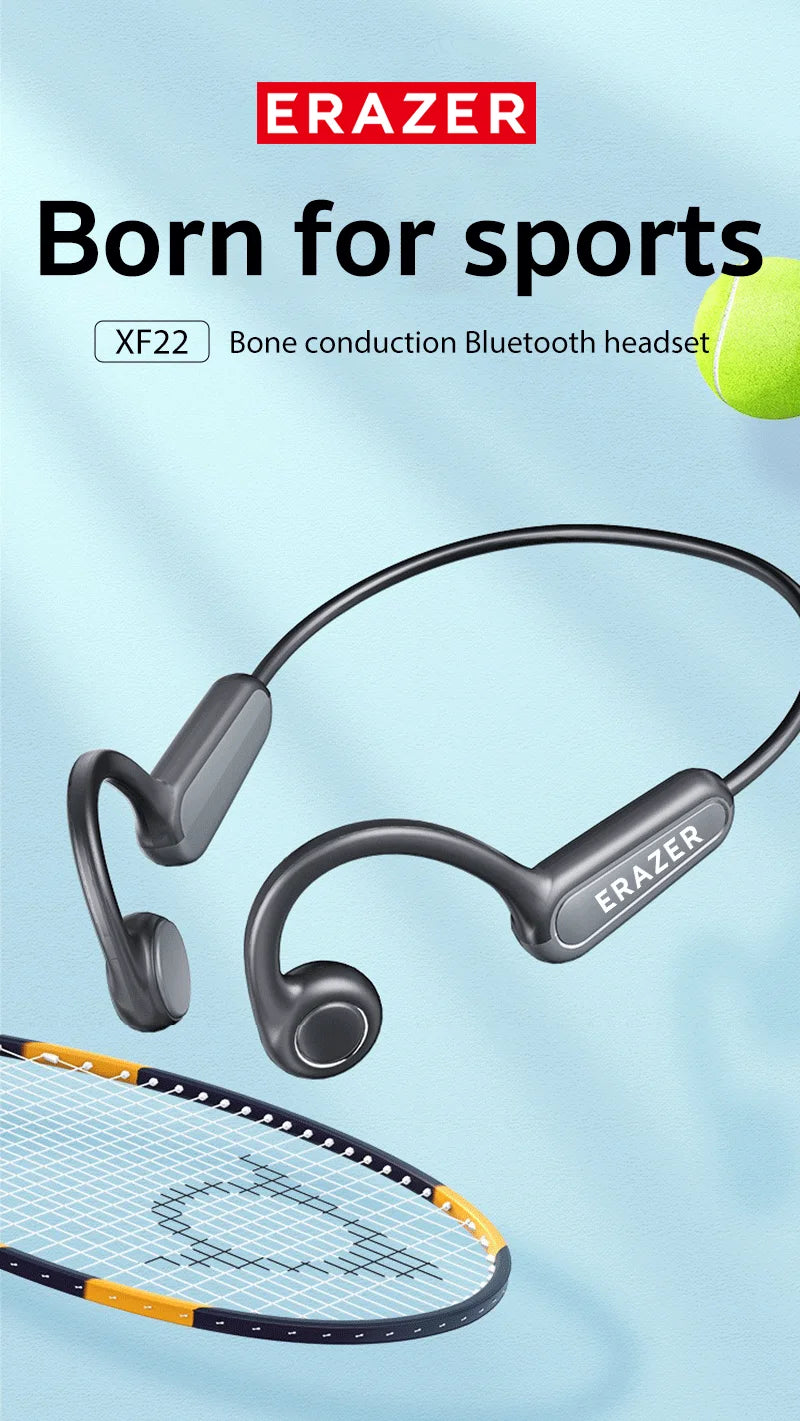 ERAZER XF22 Earphone Bluetooth 5.4 Sports Wireless Headphones Bone Conduction Headsets with Mic Neckband headphones