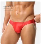 2026 fashion solid color men's three-dimensional triangle breathable sports low waist high elastic tight body