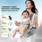 AIBEDILA Baby Carrier Waist Stool Ergonomic Kangaroo Baby Carrier with Knob Breathable Newborn Waist Stool 0-36M