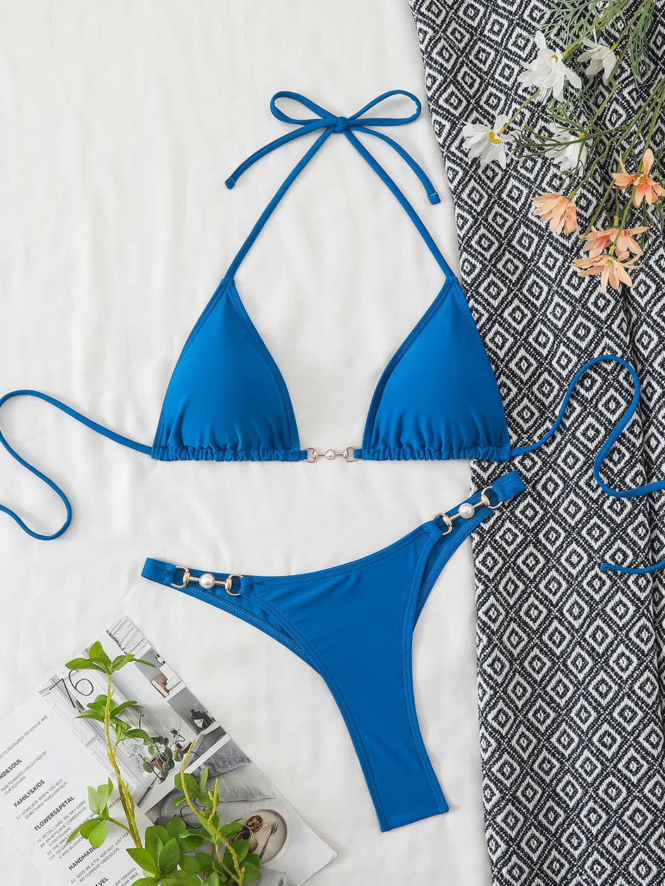 Sexy Micro Bikini 2026 Woman Chain Swimsuit Women Swimwear Thong Bikinis Set Brazilian Two-piece Bathing Suit Beach Wear Bather
