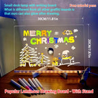 LED Light-Up Acrylic Message Board Erasable USB Drawing Board Birthday Gift Bar Advertising for Creative Activities with Stand