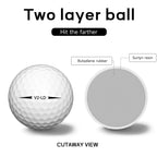 Caiton 100pcs 2-Layer Golf Balls - 332 Dimple, Max Distance, Spin Control, Durable, Precision - For Golf Training & Play