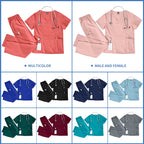 Niaahinn Scrubs Uniforms Sets Wholesale Medical Scrub Stretch Suit Healthcare Nursing Uniform Unisex Surgical Uniforms Woman Men