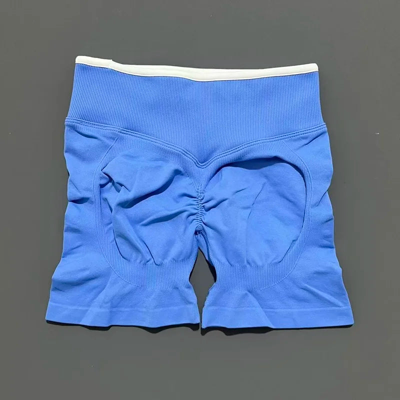 Women's Sports Shorts Gym High Waist Scrunch Seamless Yoga Leggings Cycling Shorts Workout Running Fitness Pants