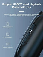 Lenovo TF USB Bluetooth Wireless Speaker Portable Dual Speaker Stereo Outdoor Playback FM Voice Broadcasting Subwoofer Speakers