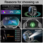 LIGE New 2.2-inch 3D Curved Screen Smart Watch With LED Light Thermometer Health Monitor Smartwatch BT Call Sports Fitness Watch