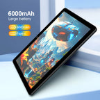 Android 15 Tablet, 10.0-inch screen, quad-core processor, 12GB RAM (3GB+9GB), 64GB storage, 2MP+8MP dual cameras，6000mAh