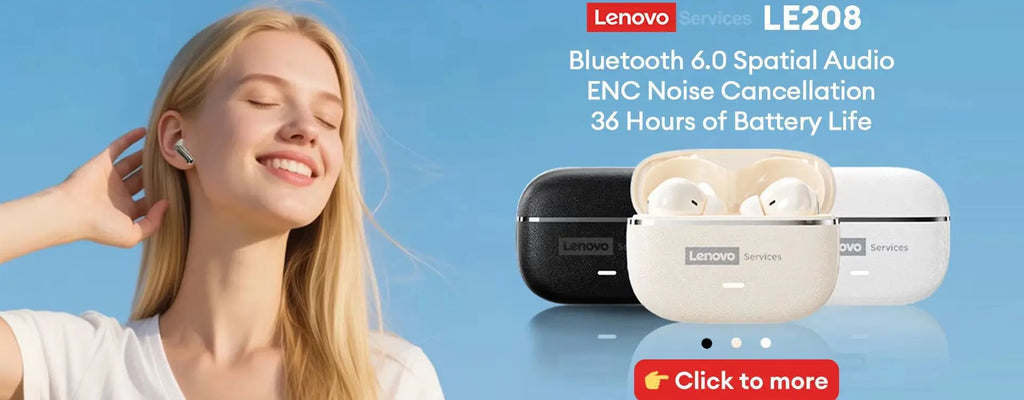 Lenovo LE503 OWS Wireless Earphones Bluetooth V6.0 Open-Ear Earphone ENC Noise Reduction Earbuds Waterproof Long Battery Life