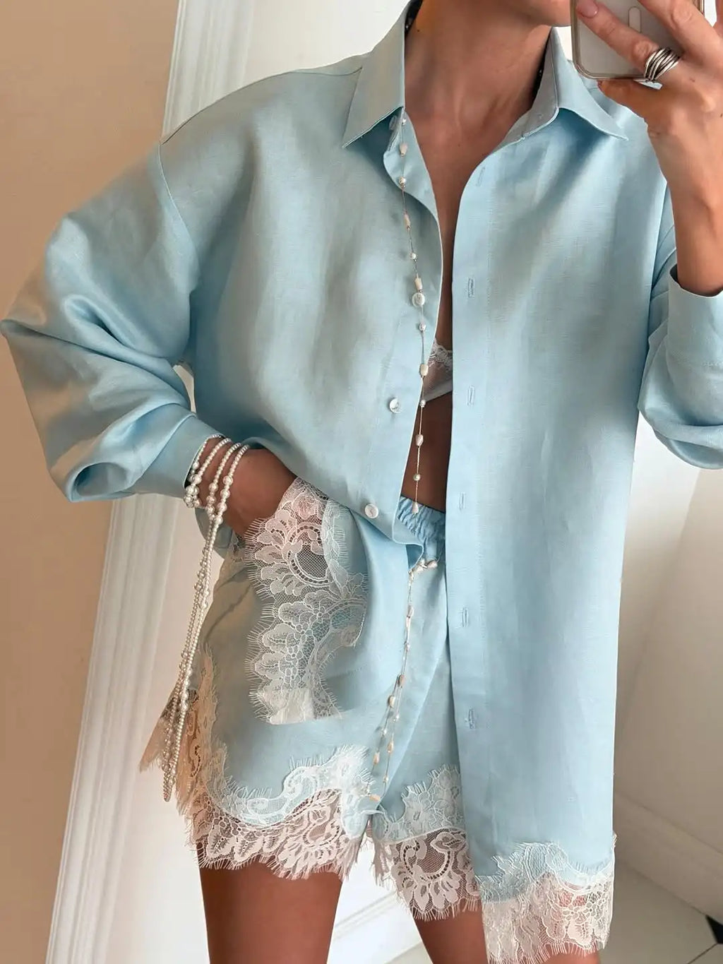 Women Solid Lapel Full Sleeves Pant Suits Chic Single Breasted Wide-leg Long Pants Sets 2026 Lady  Casual Daily Loose Fit Outfit