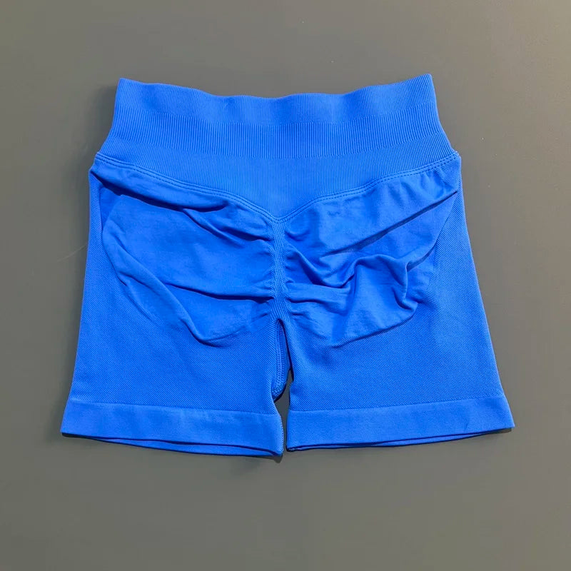 HISTELLO Impacts Shorts 4.5" Women Fitness Sports Biker Shorts Low Waist Gym Short Workout Scrunch Butt Yoga Seamless Leggings