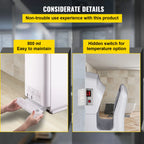 SucceBuy Hand Dryer Machinery Automatic High-speed Jet Double-sided Secure Robust Material Blade for Washroom Multicolor