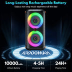 T27 Wireless Bluetooth Speaker, Karaoke Machine with 2 Microphone, Home Karaoke Party Speaker with Led Light