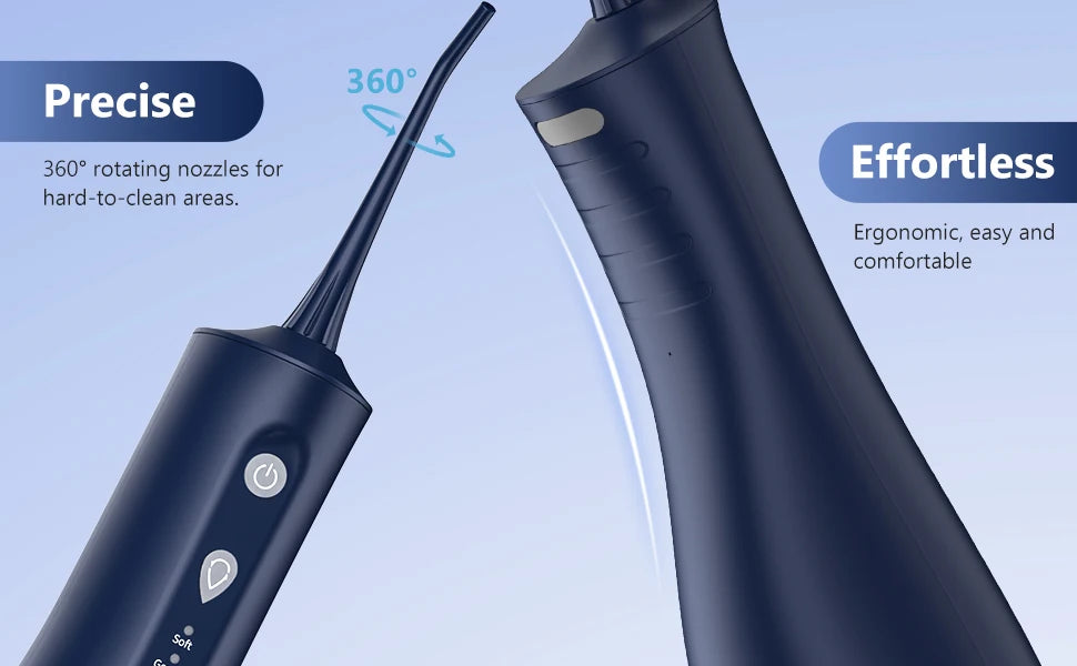 Sejoy Electric Water Flossers Oral Irrigator Rechargeable Portable Dental 5 Modes Water Tank Teeth 300ML Waterproof Cleaner