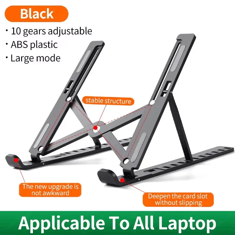 Foldable Laptop Stand Portable Adjustable Notebook Bracket Computer Monitor Holder For Macbook Air iPad Tablets Base Accessories