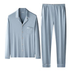 Men's Loose Fit Pajamas Set Soft Lyocell and Cotton Sleepwear Breathable Home Loungewear Cozy Comfortable Pajamas