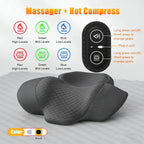 Electric Neck Massager Cervical Pillow Hot Compress Neck Stretch Heating Vibration Neck Shoulder Massage Pillow Back Traction