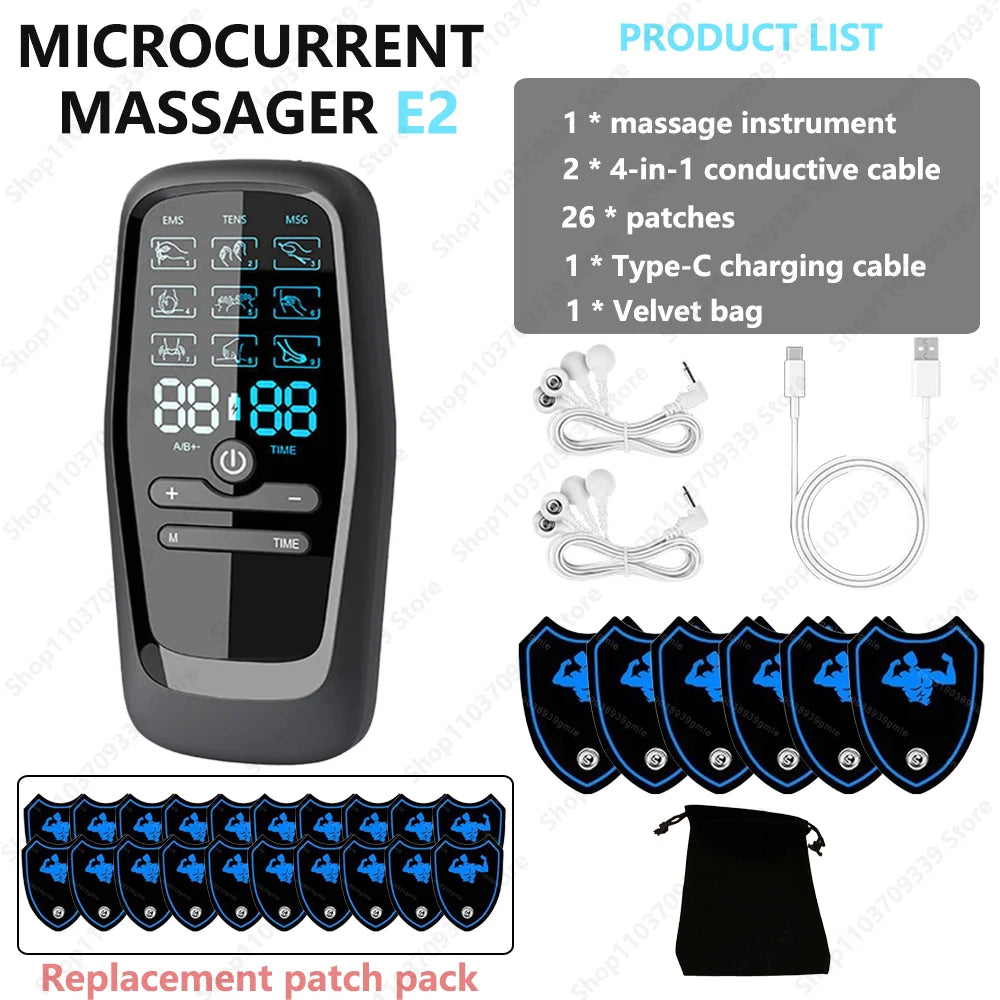 Ems Eletric Muscle Stimulator Therapy High-Frequency Tens Muscle Stimulator Physiotherapy Pulse Body Massager Slimming Machine