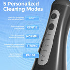 SEJOY Water Flosser Irrigator Dental Teeth Whitening strips Portable 230ML Tank 5 Modes 8 Jet Tips Washing Machine for Home