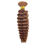 P4/27 Highligt Deep Wave Bulk Human Hair Braiding Blonde Curly Brazilian Human Hair Extensions for Micro Braiding No Weft